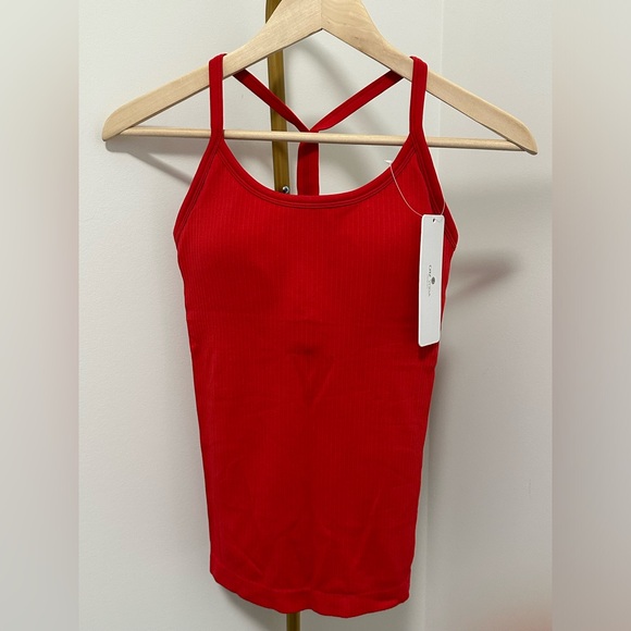 Speedy Seamless Built-in Bra Tank Y-back - Pure Color - Picture 4 of 5